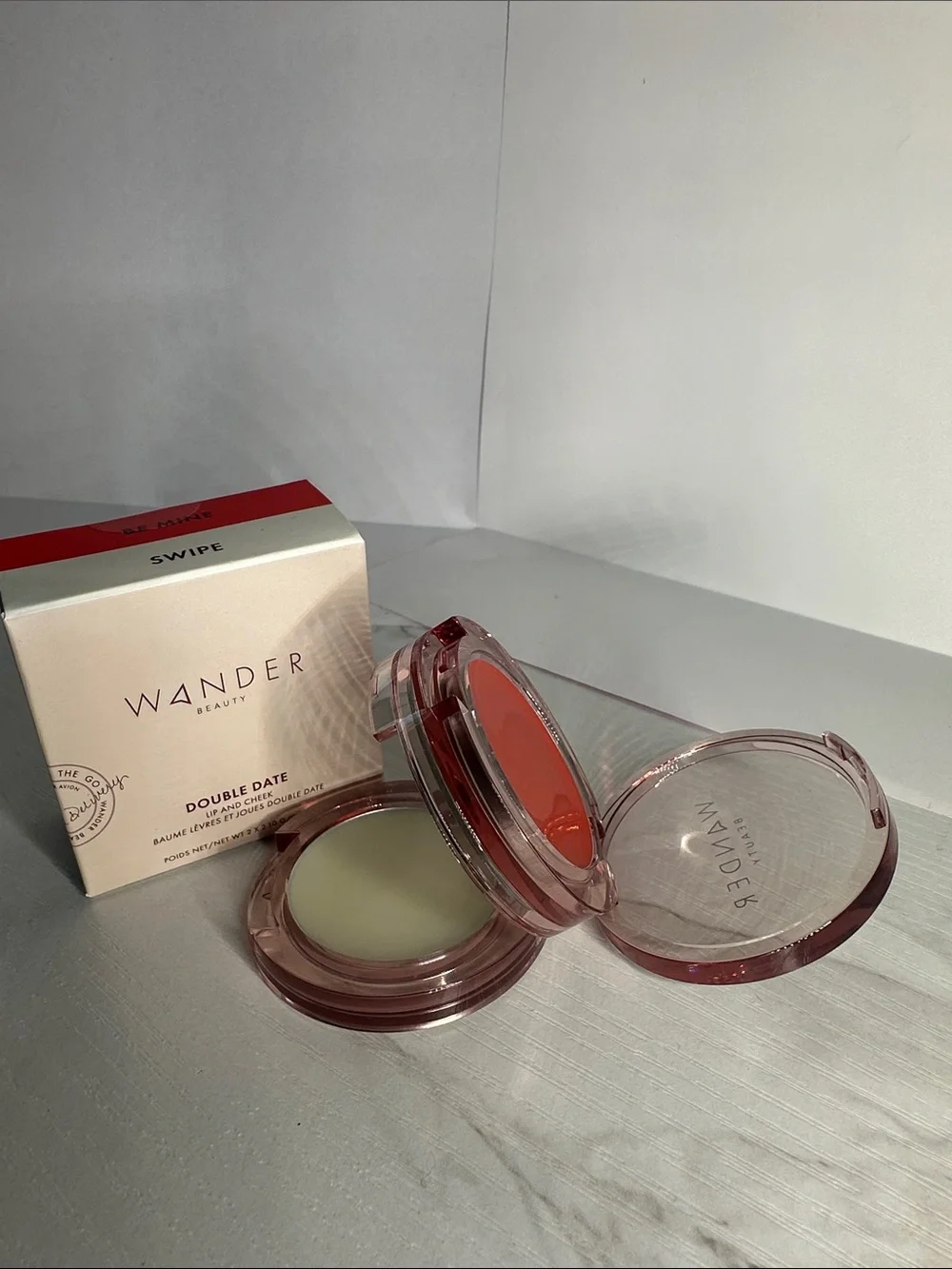 Wander Beauty Double Date Dual Lip & Cheek Balm - Pink/Coral Duo
